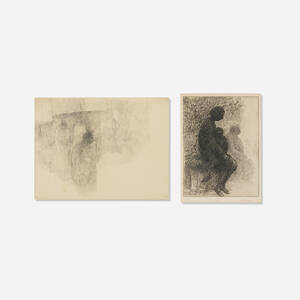 Passage; Untitled (Dark Figures) (two works)