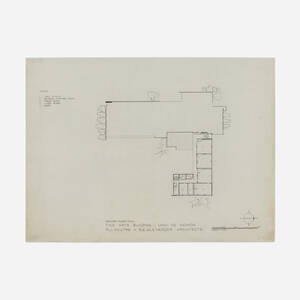 Architectural rending for the Fine Arts Building, University of Nevada