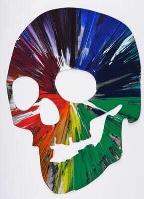 "Skull Spin Painting"