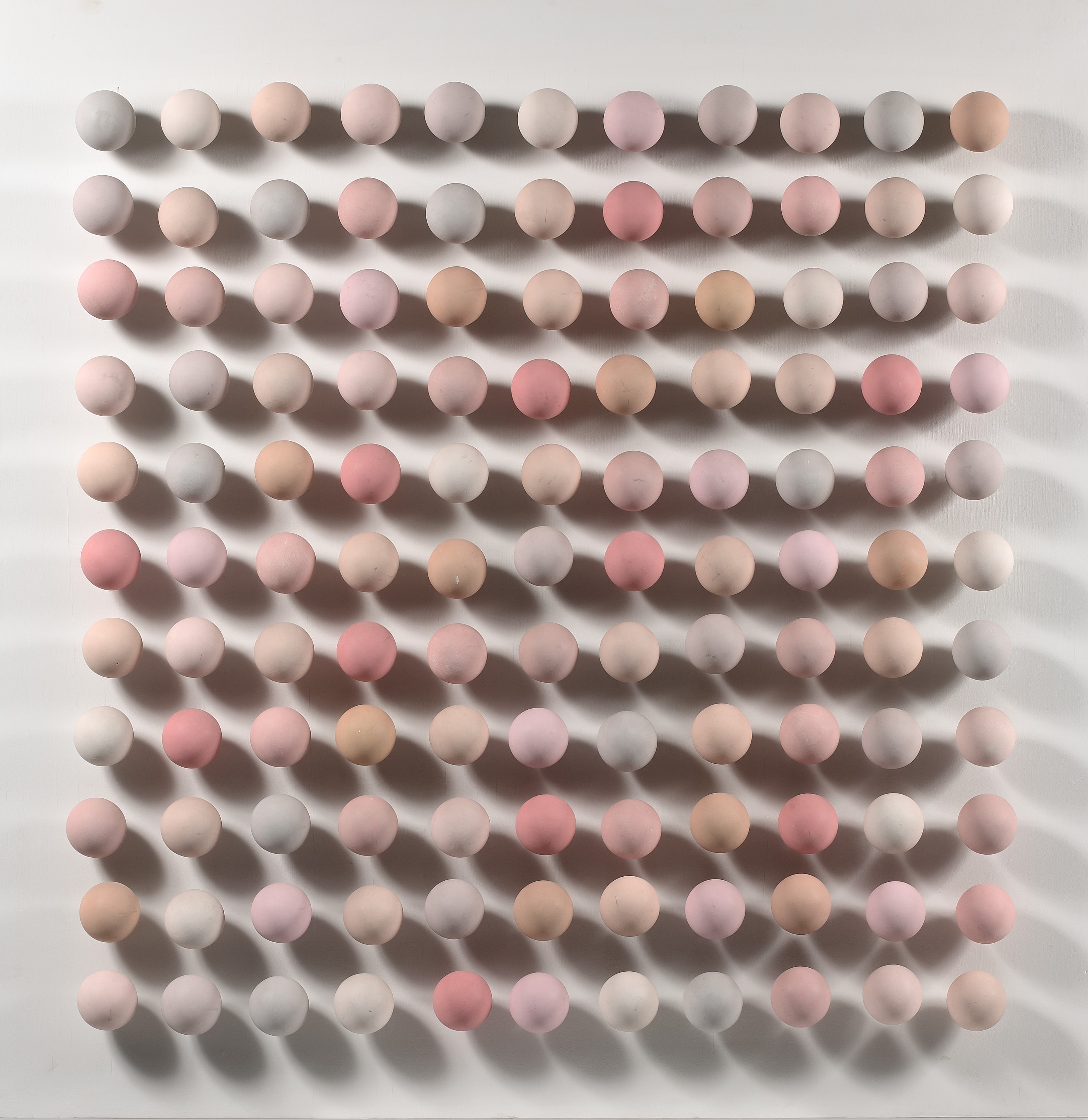 Boules tactiles. Variations roses - 1973