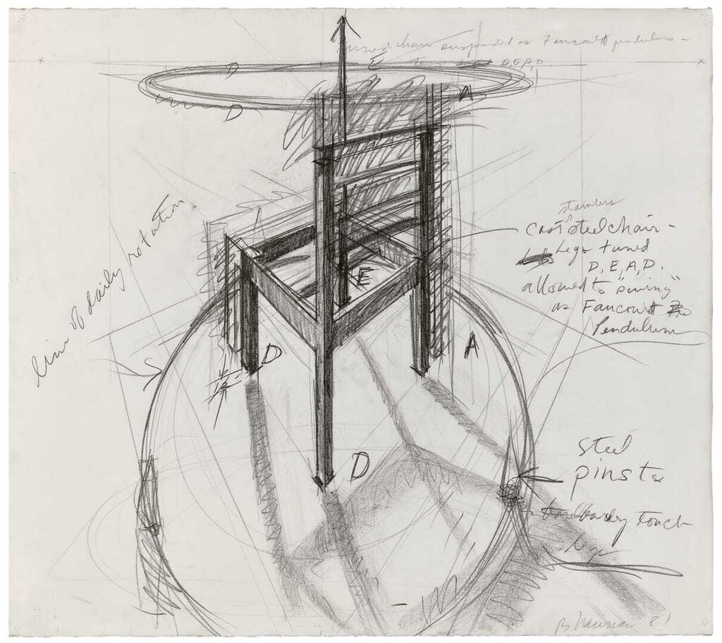 Bruce Nauman, Musical Chair Suspended as Foucault Pendulum
