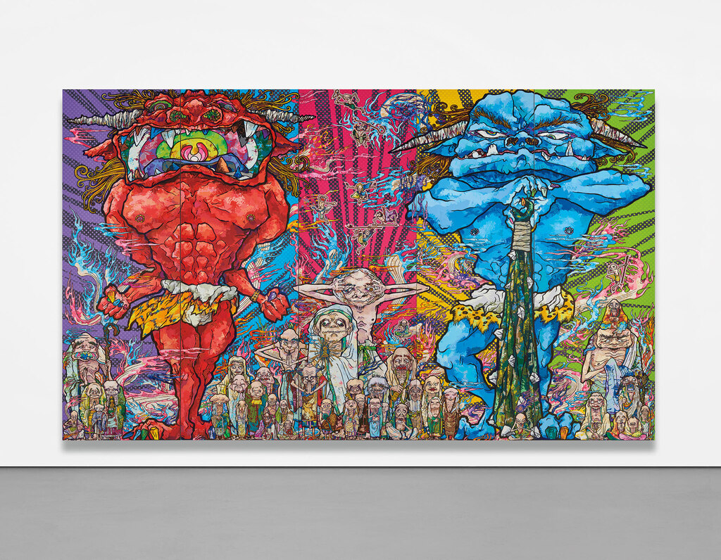 Takashi Murakami, Red Demon and Blue Demon with 48 Arhats