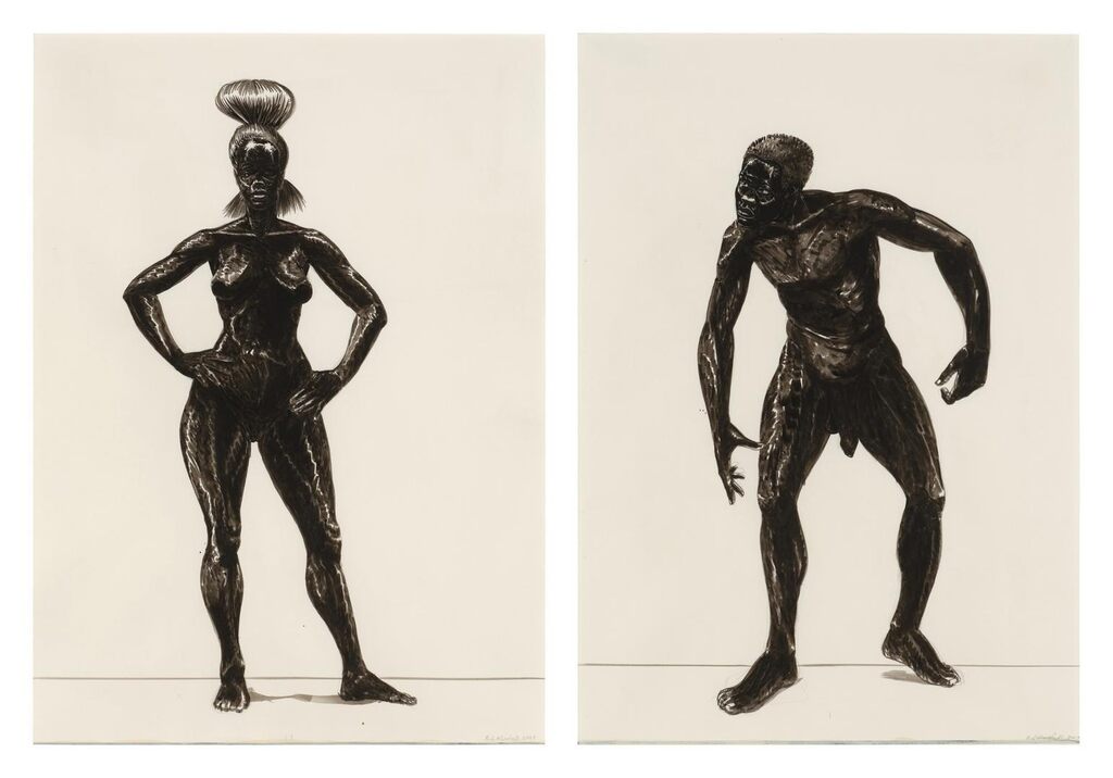 Kerry James Marshall, Study for Bride of Frankenstein and Study for Frankenstein [Two Works]