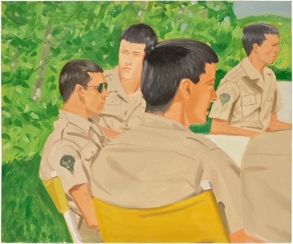 Alex Katz, Study for Six Soldiers