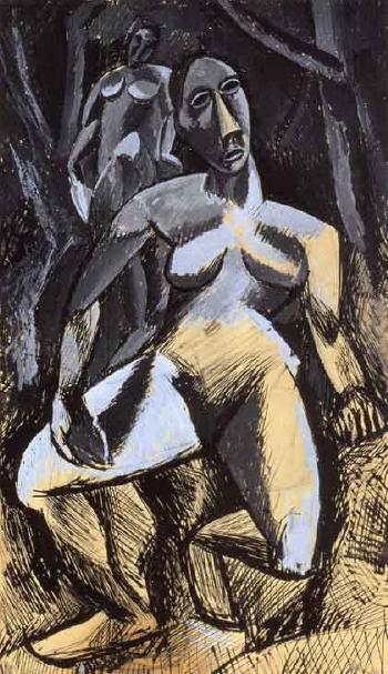 Pablo Picasso, Etude pour nu dans une foret or La Dryade