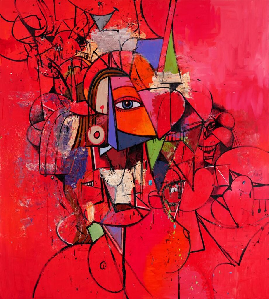 George Condo, Red, White and Black