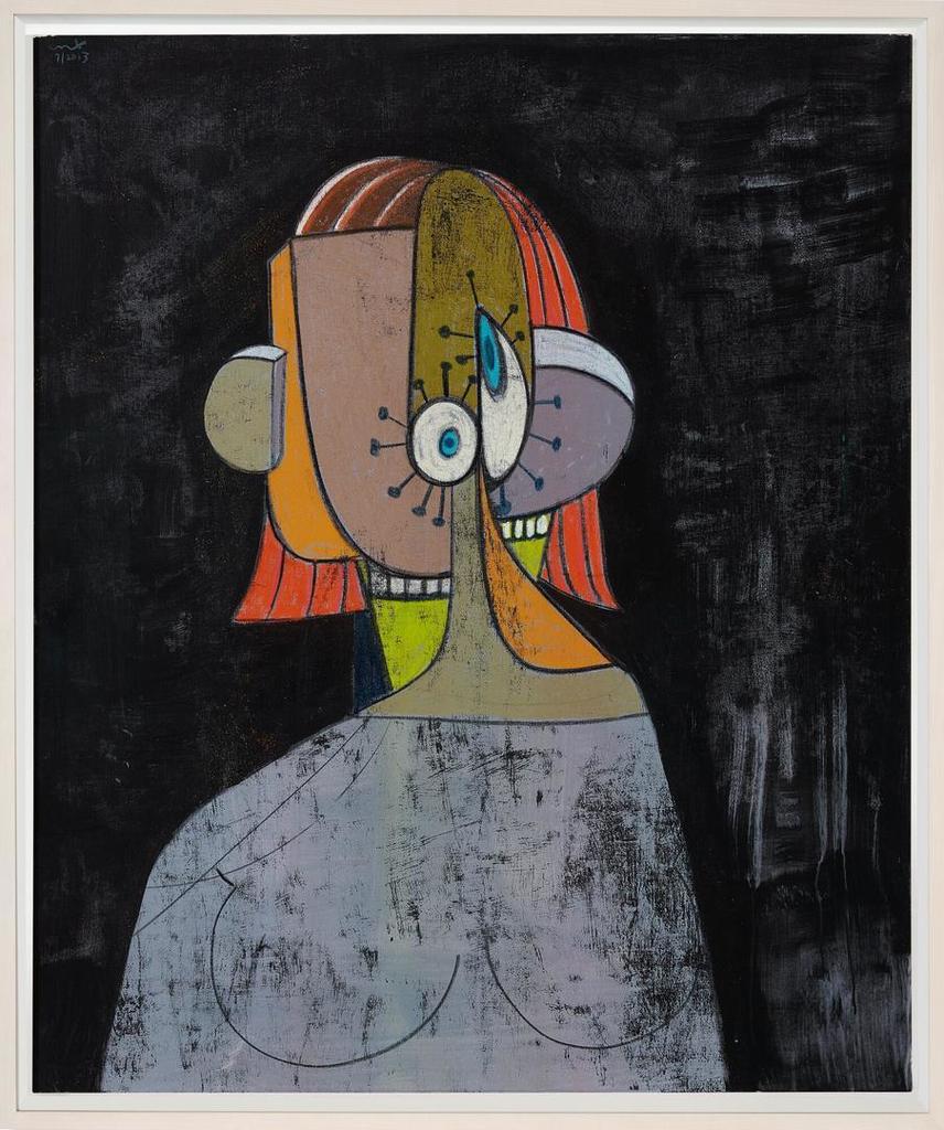 George Condo, FEMALE PORTRAIT WITH BLUE EYES