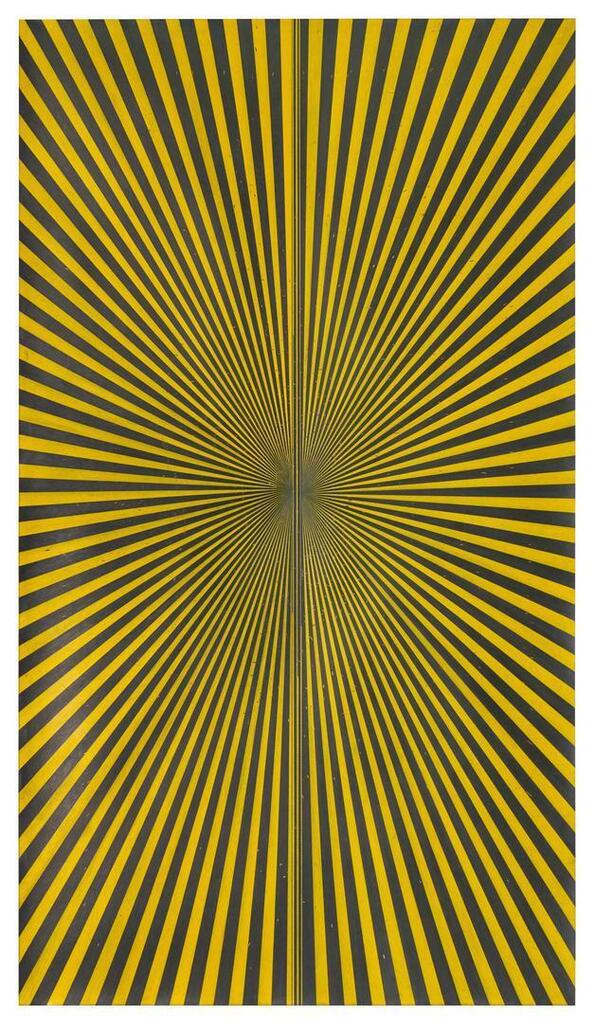 Mark Grotjahn, Untitled (Black and Canary Yellow Butterfly 45.11)