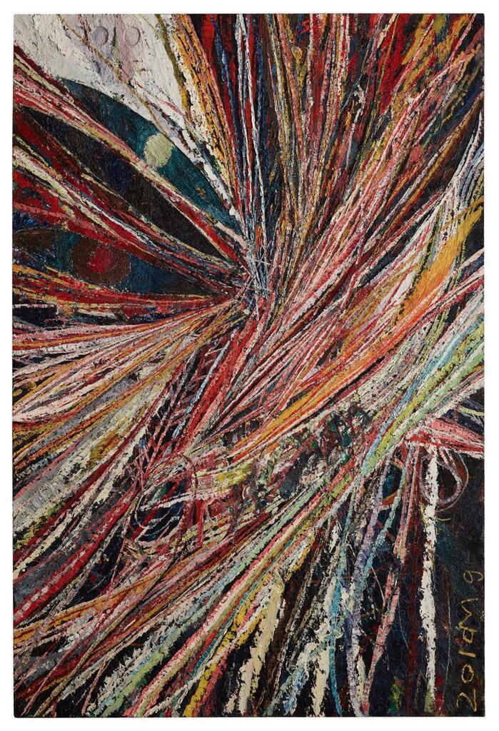 Mark Grotjahn, Untitled (Side Swiped and Carved Face 41.32)