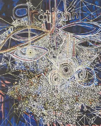 Mark Grotjahn, Untitled (Blue Face Grotjahn)
