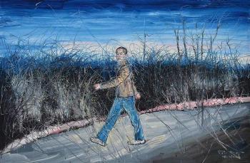 Zeng Fanzhi, Self portrait (Stroller)