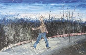 Zeng Fanzhi, Self-Portrait (Stroller)