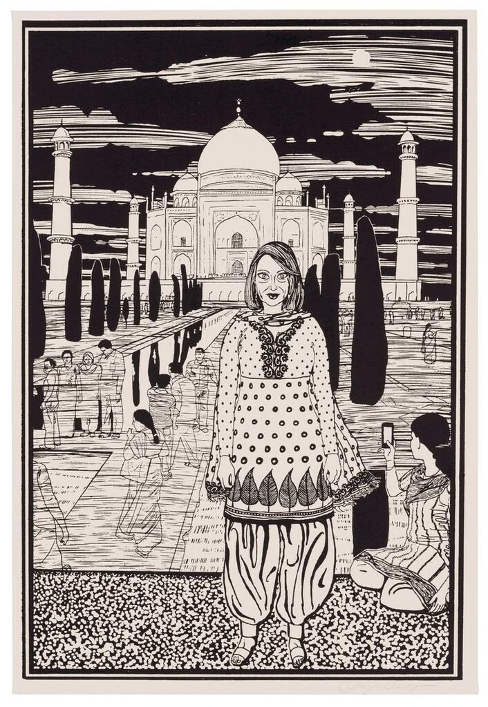 Plate 6, from: Six Snapshots of Julie (black and white)