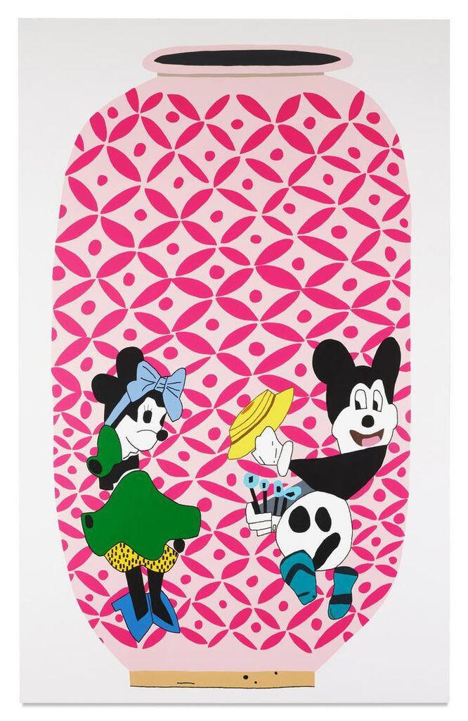 Jonas Wood, Mickey and Minnie Mouse Frimkess Pot