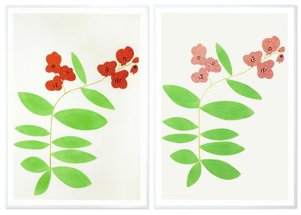 Jonas Wood, Orchid Clipping (Diptych)