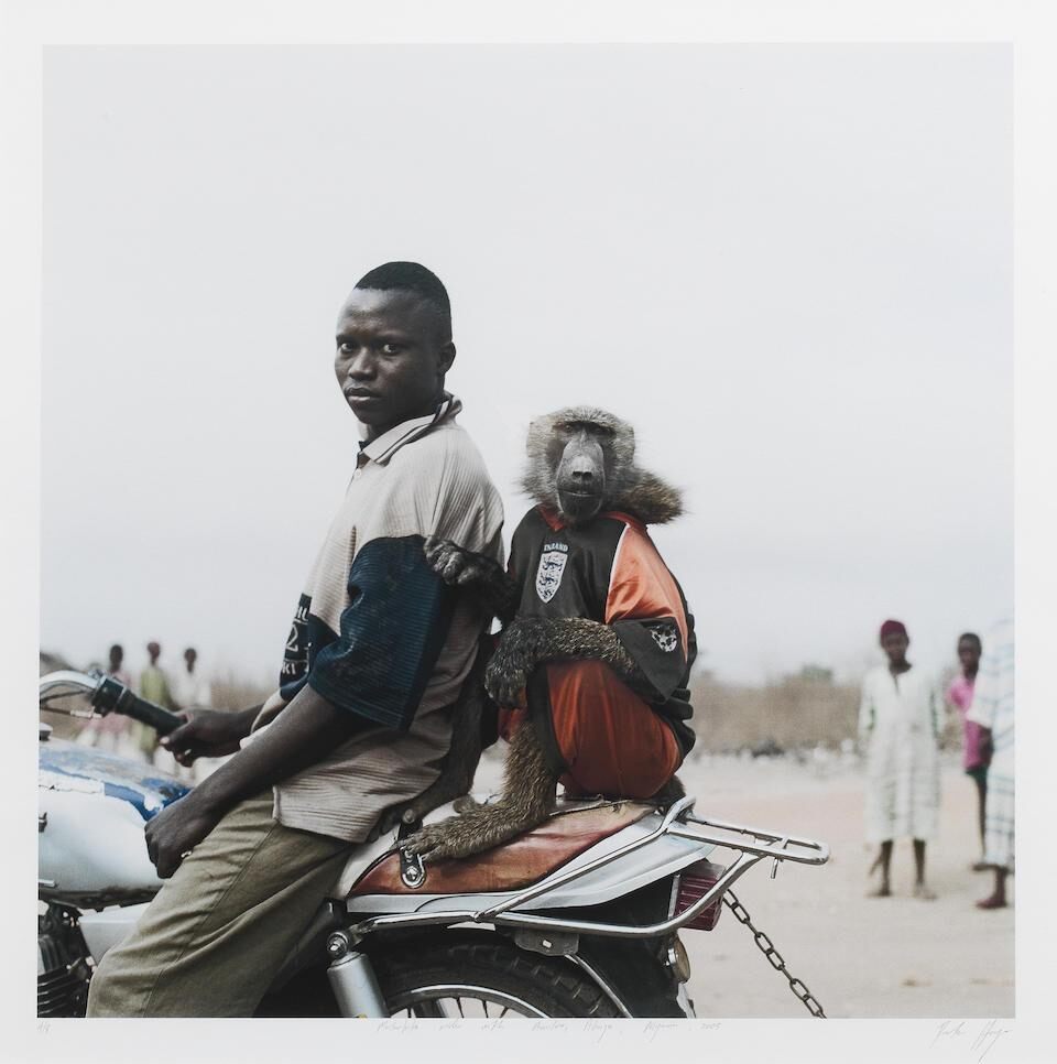 Motorbike rider with Amiloo, Abuja, Nigeria
