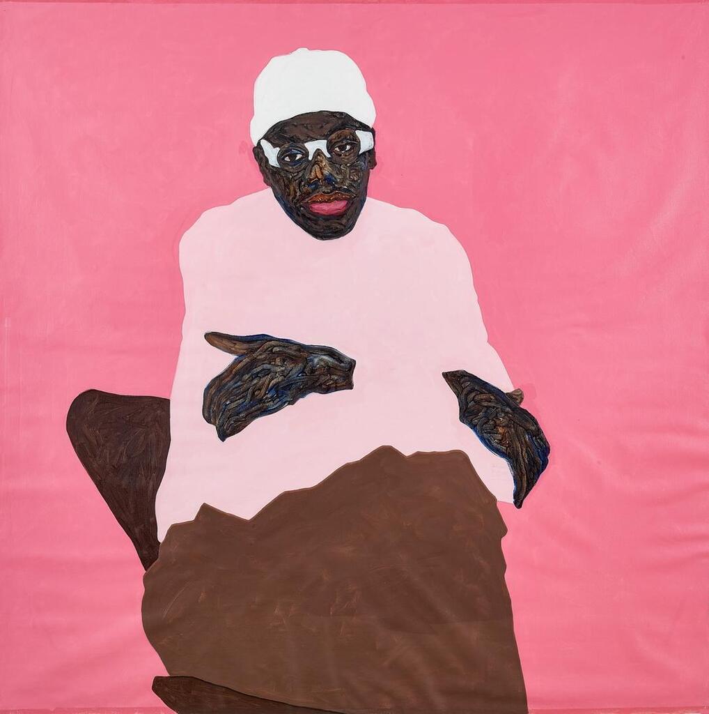 Amoako Boafo, White Hat White Shades 白帽子與白墨鏡