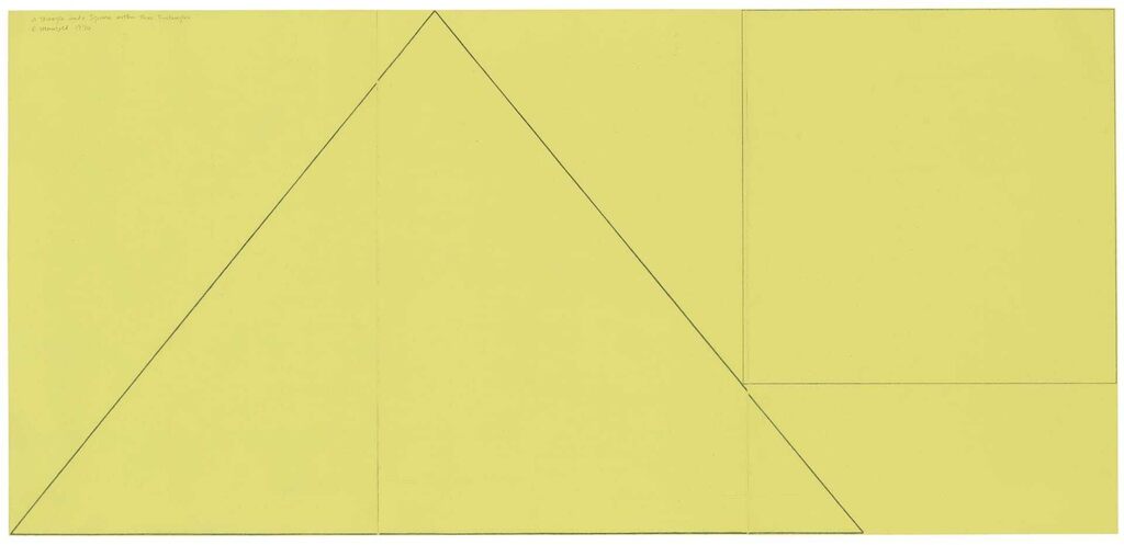 Robert Mangold, Triangle and Square within Three Rectangles