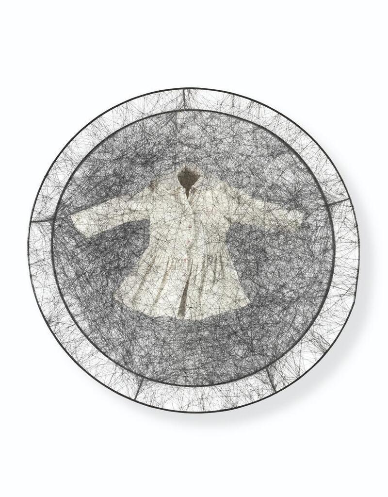 Chiharu Shiota, State of Being (Children's Dress)
