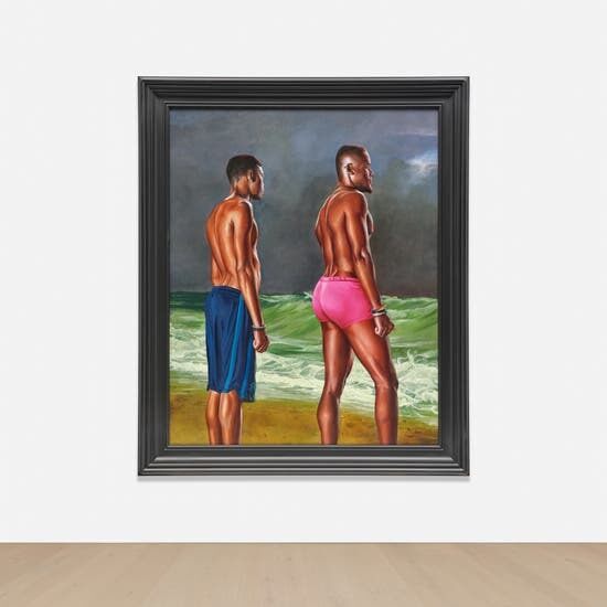 Kehinde Wiley, Fishermen Upon a Lee-shore in Squally Weather (Zakary Antoine and Nelson Noël)
