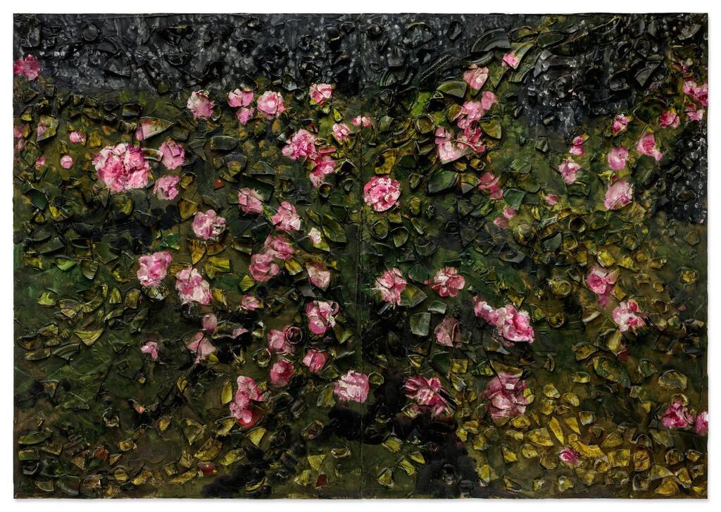 Julian Schnabel, Rose Painting (Near Van Gogh's Grave) XIX