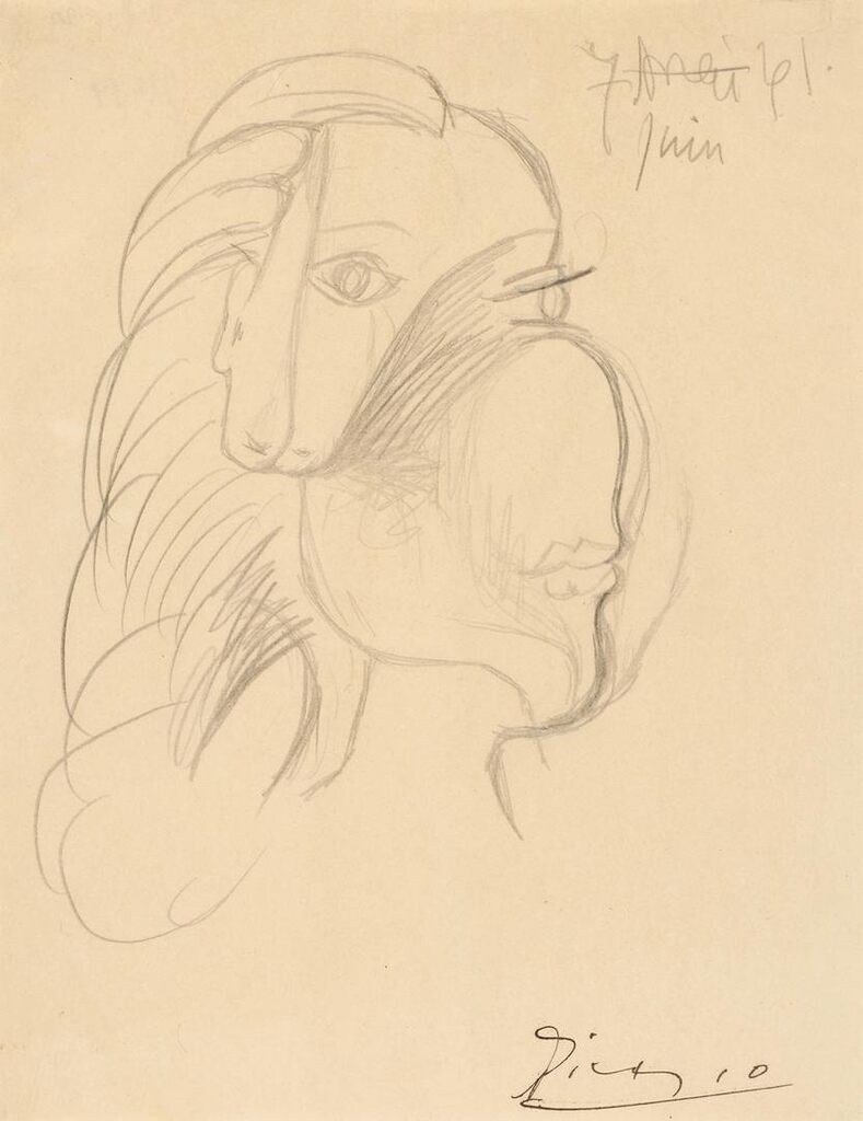 Pablo Picasso, Étude de visage (Dora Maar)