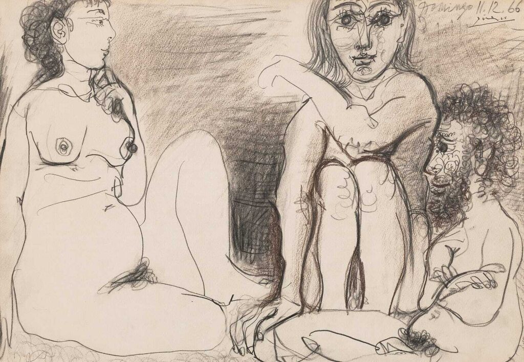 Pablo Picasso, Trois personnages nus assis