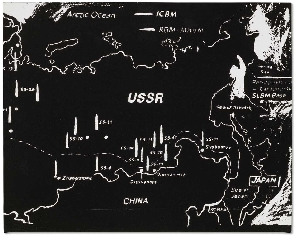 Andy Warhol, Map of Eastern U.S.S.R. Missile Bases (Negative)