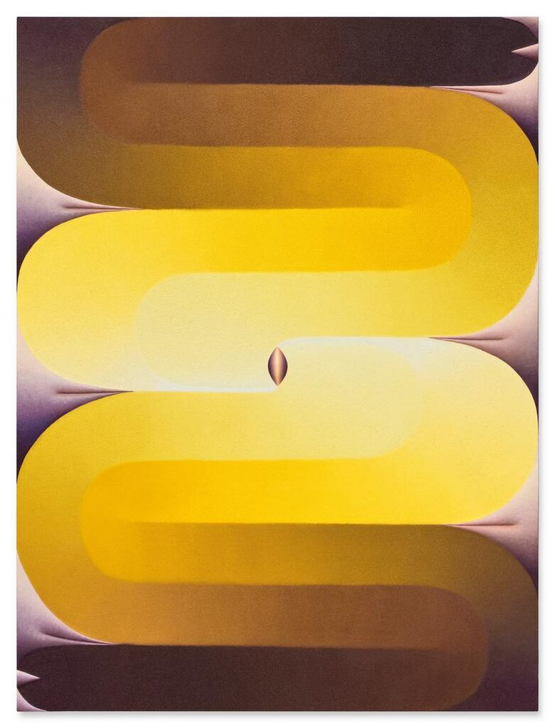 Loie Hollowell, Stacked Lingam in Yellow and Purple