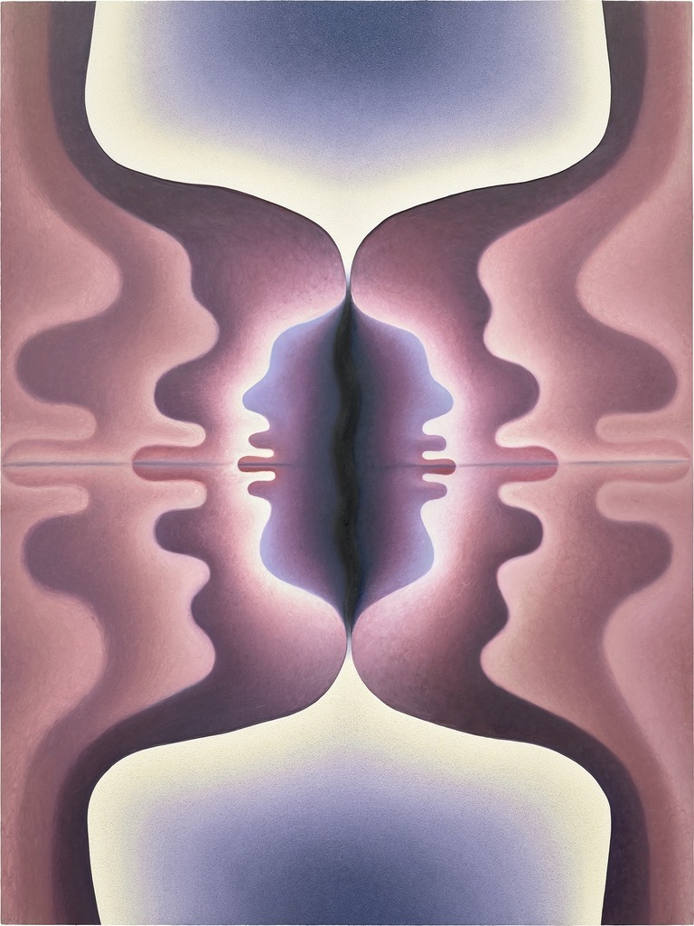 Loie Hollowell, Lick, Lick in Purple, maroon-yellow