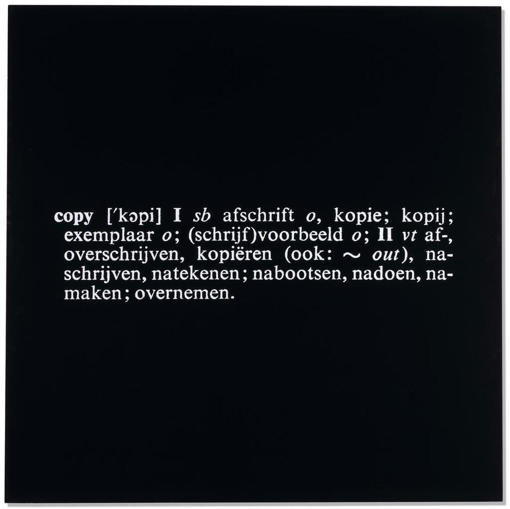 Titled (Art as Idea as Idea as Idea) The Word "Copy"