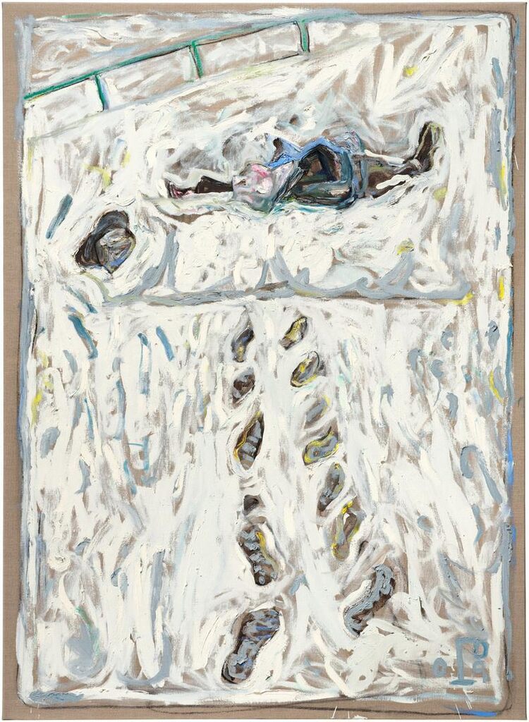 Robert Walser lying dead in the snow