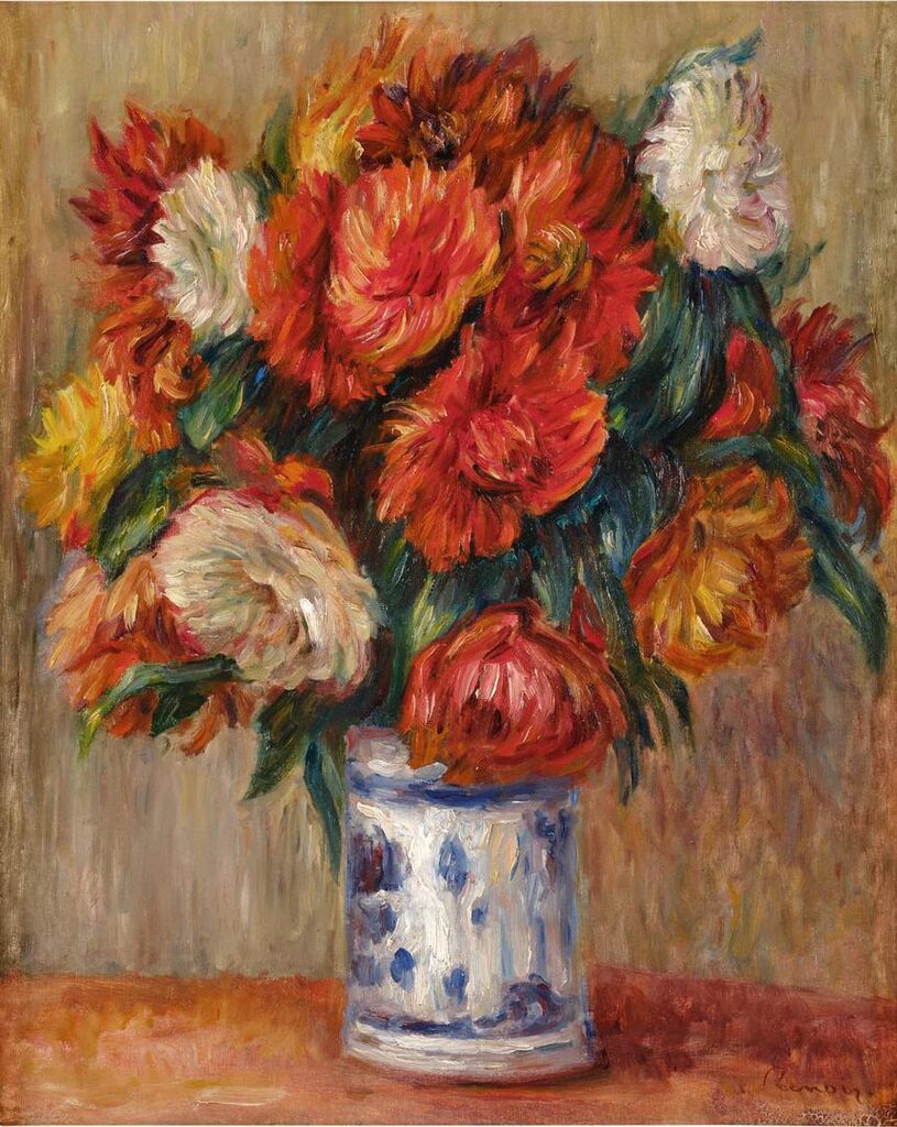 Pierre-Auguste Renoir, Vase de chrysanthèmes