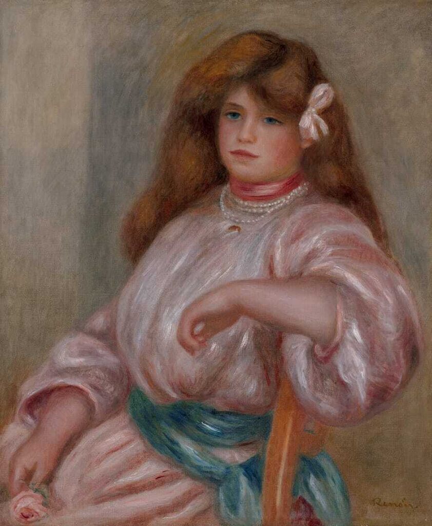 Pierre-Auguste Renoir, Jeune fille assise tenant une rose