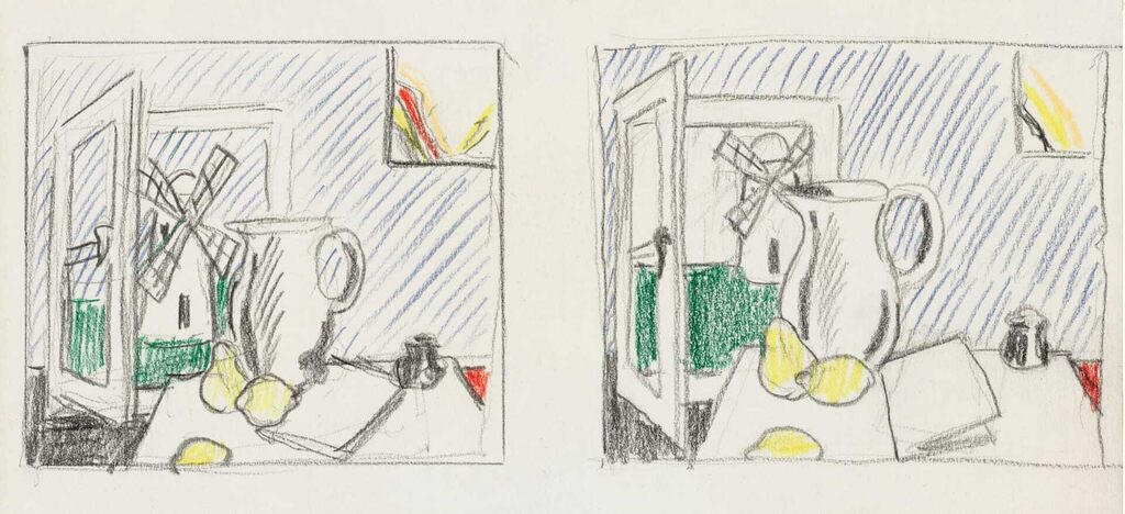 Roy Lichtenstein, Still Life with Windmill (Studies)