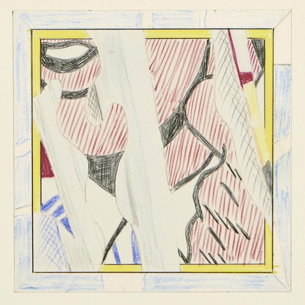 Roy Lichtenstein, Reflections: Half Face with Collar (Study)