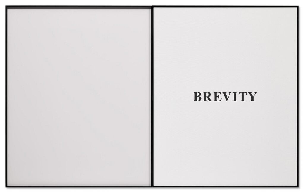 John Baldessari, Prima Facie (Fifth State): Brevity
