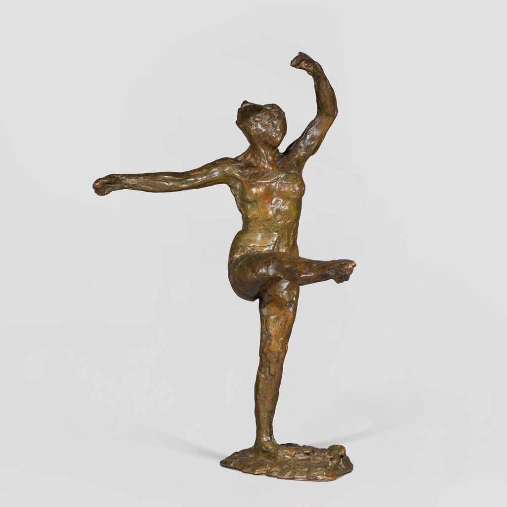 Edgar Degas, Danseuse, position de quatrième devant sur la jambe gauche, première étude