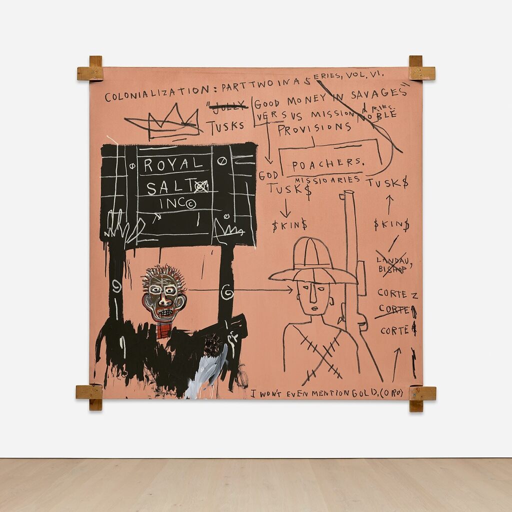 Jean-Michel Basquiat, Native Carrying Some Guns, Bibles, Amorites on Safari