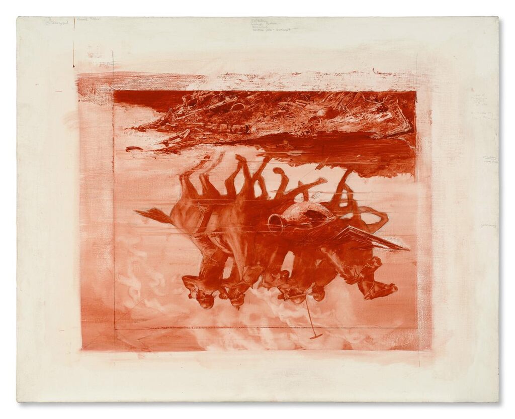 Mark Tansey, Study for Forward Retreat
