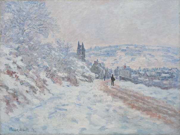 Claude Monet, La Route de Vétheuil, effet de neige