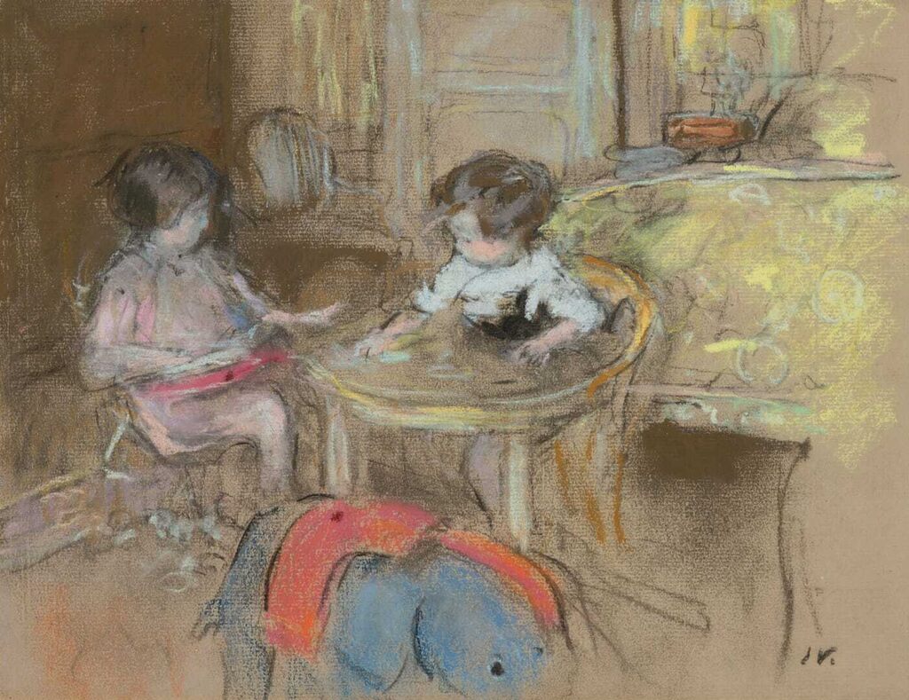 Édouard Vuillard, Les enfants Weil au salon (Etude pour Madame Weil et ses enfants)