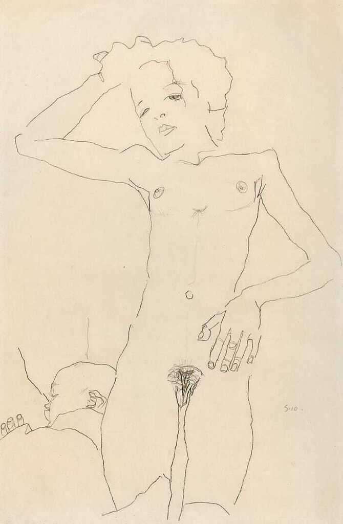 Egon Schiele, Liegender Akt