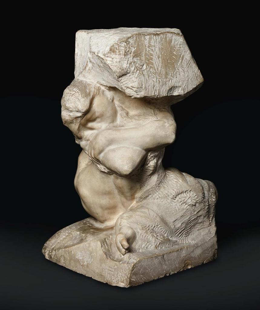 Auguste Rodin, CARIATIDE TOMBÉE PORTANT SA PIERRE, AGRANDISSEMENT D'UN TIERS