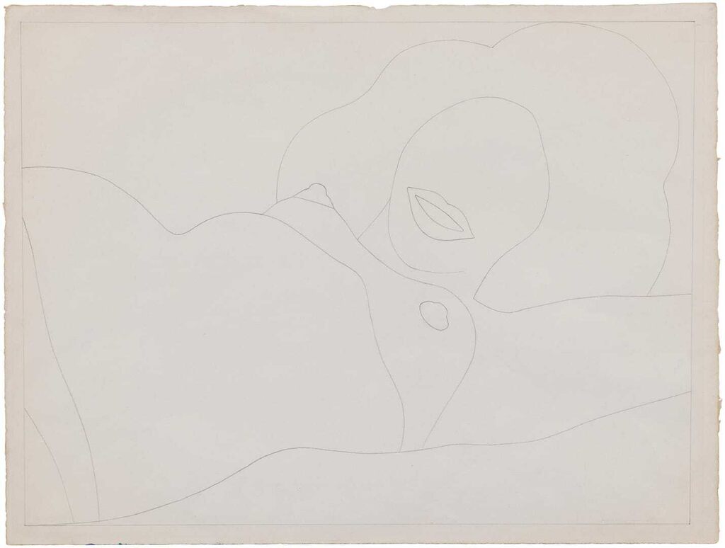 Drawing for Reclining Nude