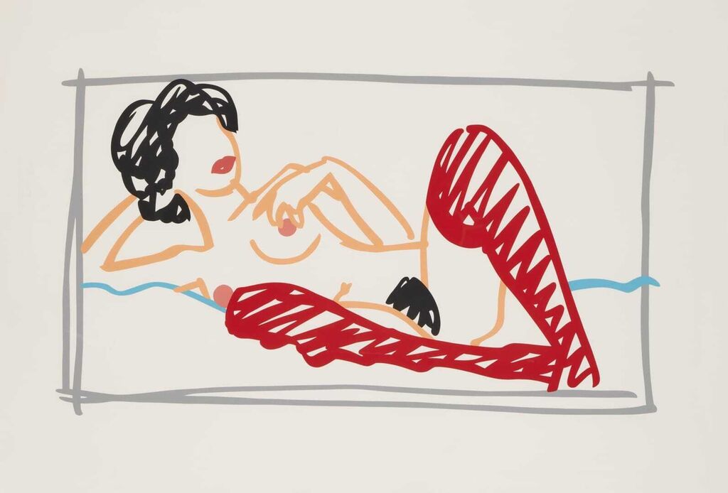 Fast Red Stocking Nude
