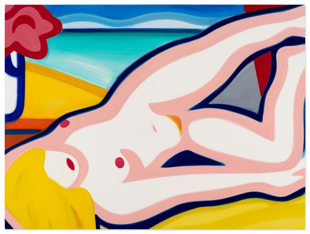 Tom Wesselman, Blue Nude, One Flower