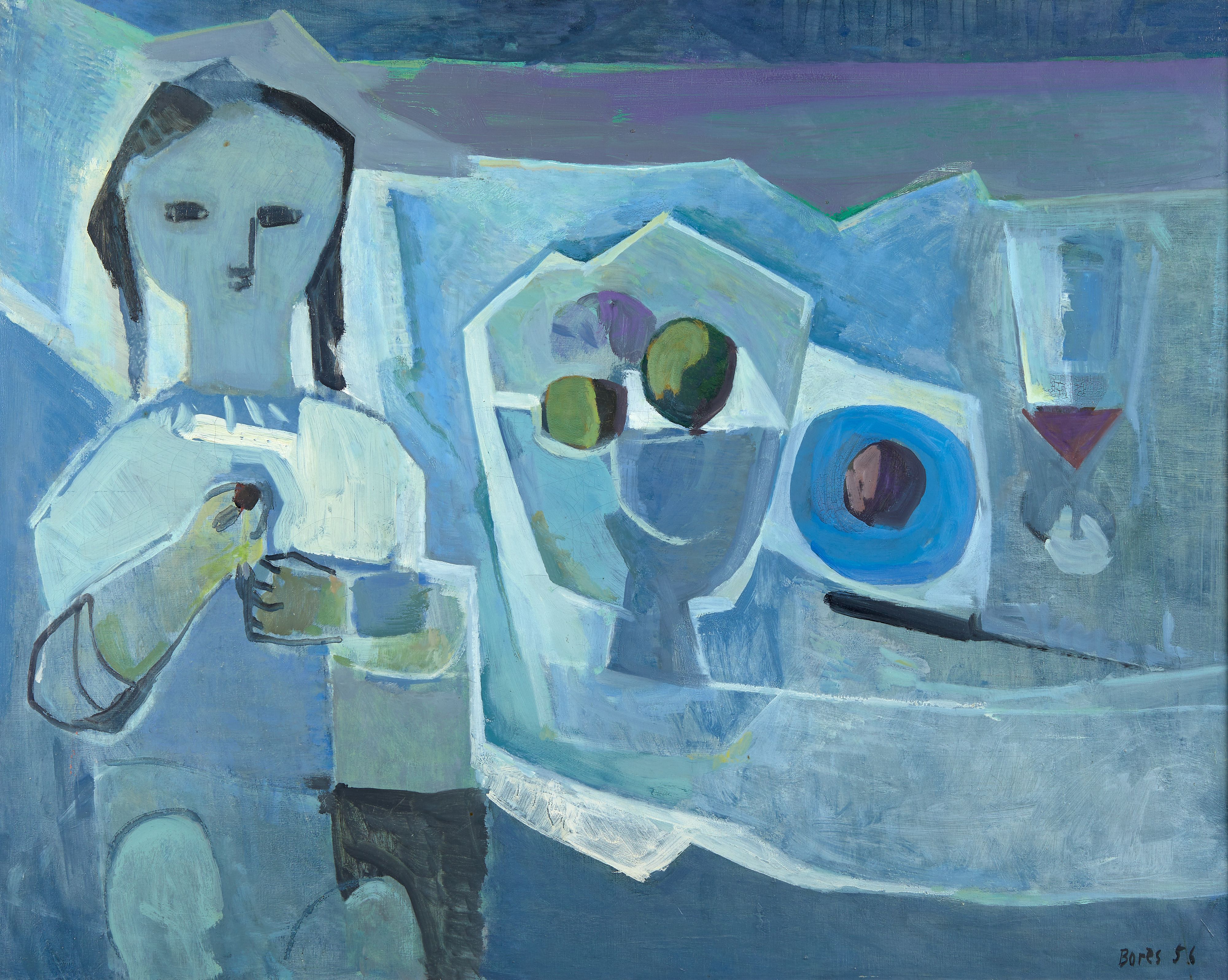 Fillette et nature morte -1956
