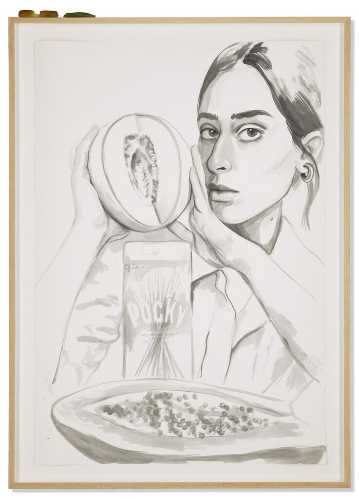 Self Portrait with Fruits and Pocky