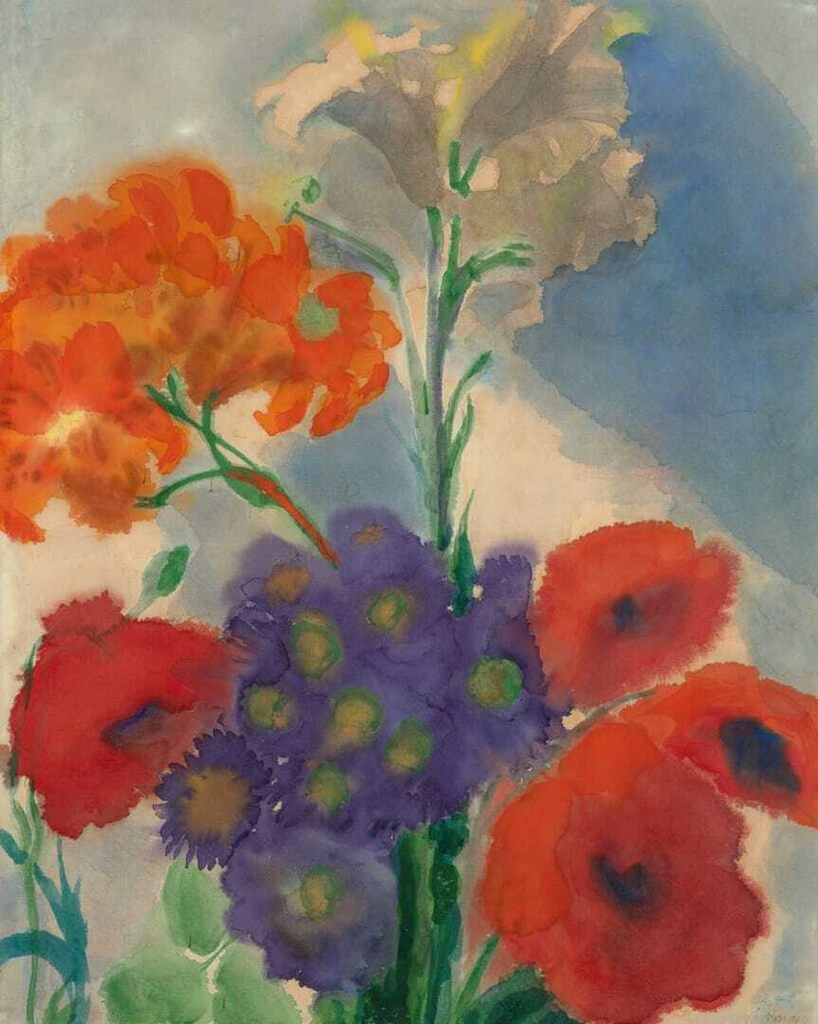 Emil Nolde, Lilien, Mohnblumen und Kornblumen